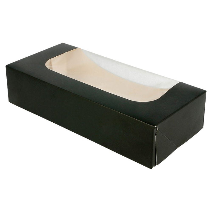 Sushi Verpackung / Transportbox - 20 x 9 x 4,5 cm - schwarz