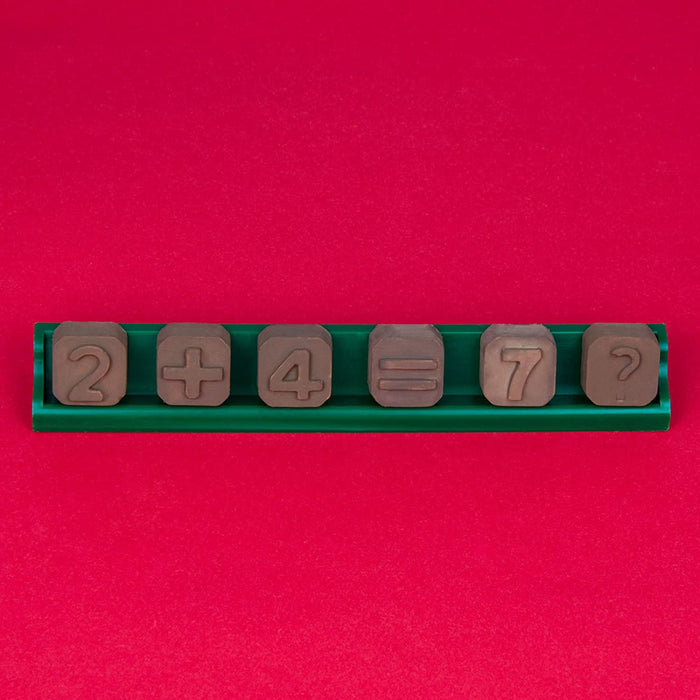 Silicone mold letters and numbers - brown 24x18x1.5cm