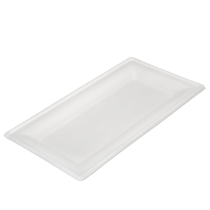 Bagasse plate - rectangular 26 x 13 cm
