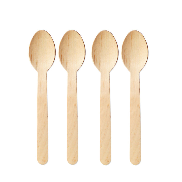 Wooden spoon disposable spoon wood - 16.5 cm, natural