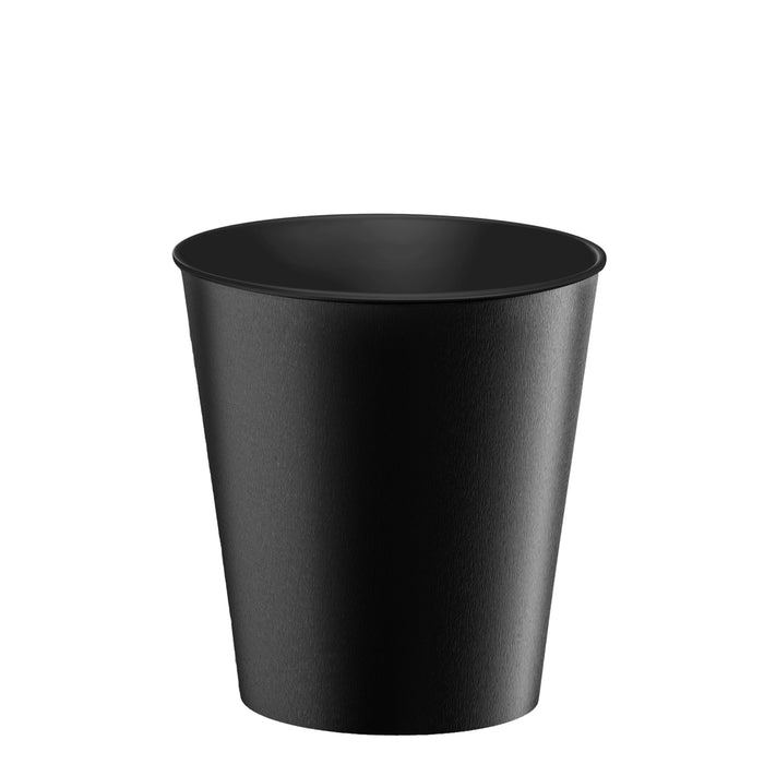 Reusable cup with lid - black 200ml (individually packed)