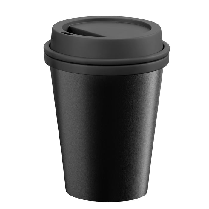 Reusable cup with lid 300ml (12oz) (black)