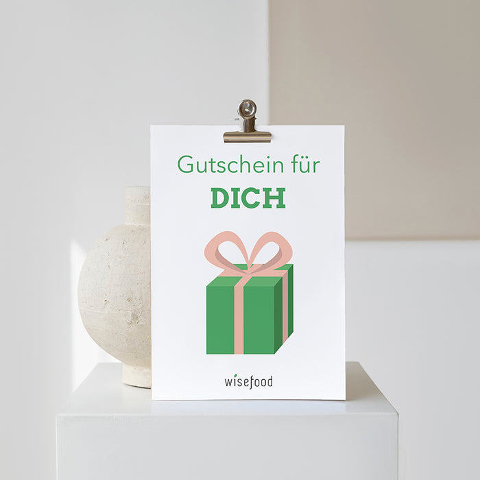 Gift voucher Wisefood as a printable PDF gift