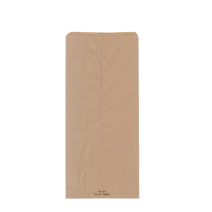 Paper bakery bag - brown with print "All Natural" 16 x 6 x 36 cm