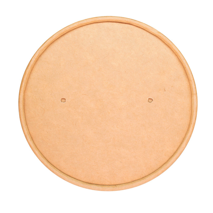 Paper lid brown (suitable for soup bowls 480ml and 360ml) 98mm