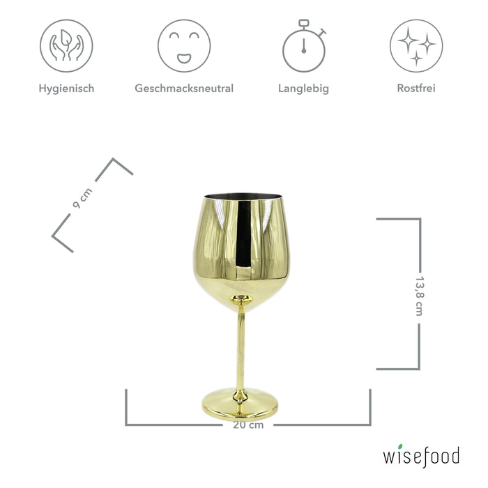 Stainless steel wine glass anthracite 500ml
