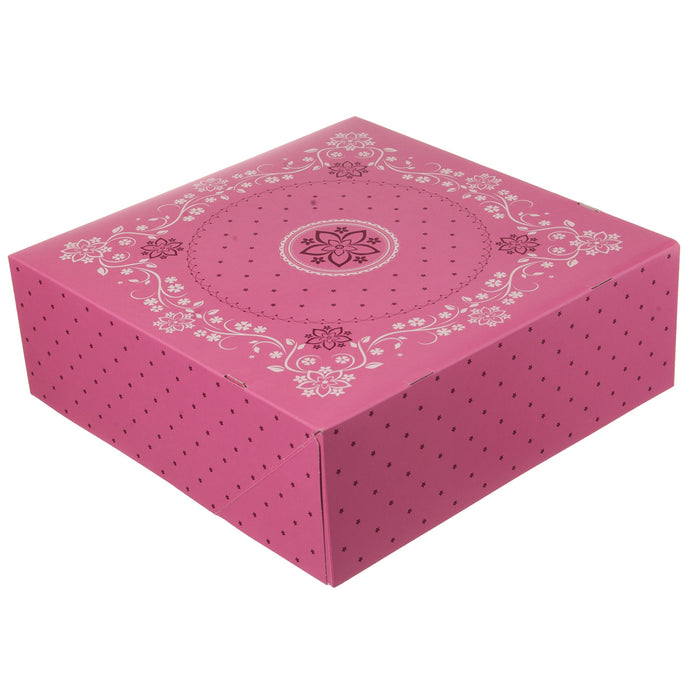 Tortenkarton / Tortenbox 320 x 320 x 110 mm Pink 1-Teilig