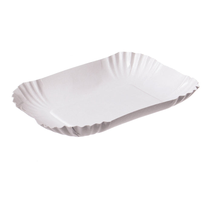 Pappschüssel / Papierschale / Salatschale Bowl Einweg weiß - 13 x 18 x 3 cm
