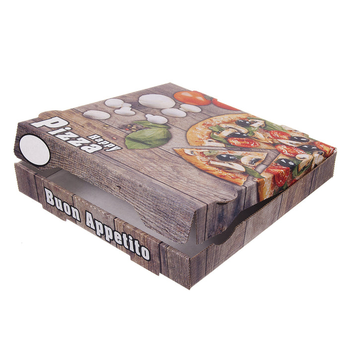 Pizzabox Pizzakarton Kraft Braun 28 x 28 x 4 cm