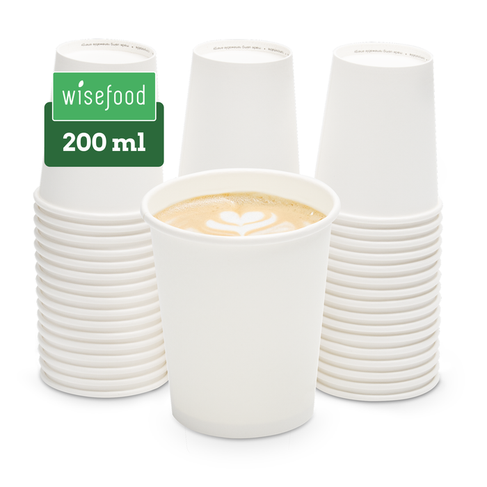 Organic Kraft Paper Cup, 200 ml, FSC®-Certified, Home Compostable, Brown, Ø 8 x 9.2 cm