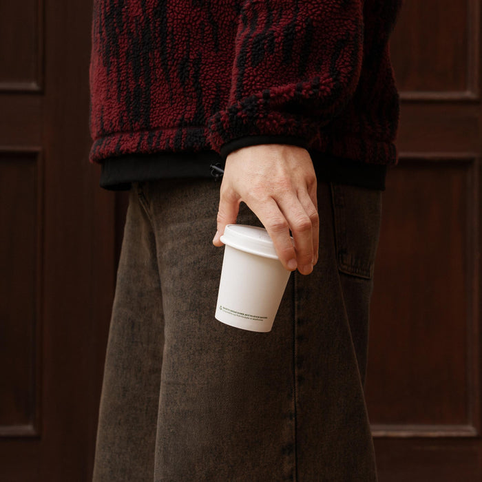 Kompostierbarer Pappbecher To Go, 200 ml, weiß