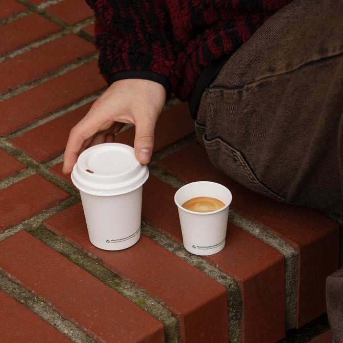 Kompostierbarer Pappbecher To Go, 200 ml, weiß
