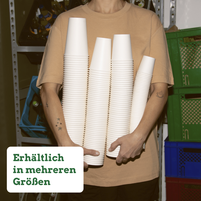 Organic Kraft Paper Cup, 200 ml, FSC®-Certified, Home Compostable, Brown, Ø 8 x 9.2 cm