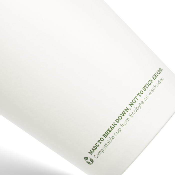 Bio-Pappbecher, 400 ml, kompostierbar, FSC®-zertifiziert, einwandig, weiß
