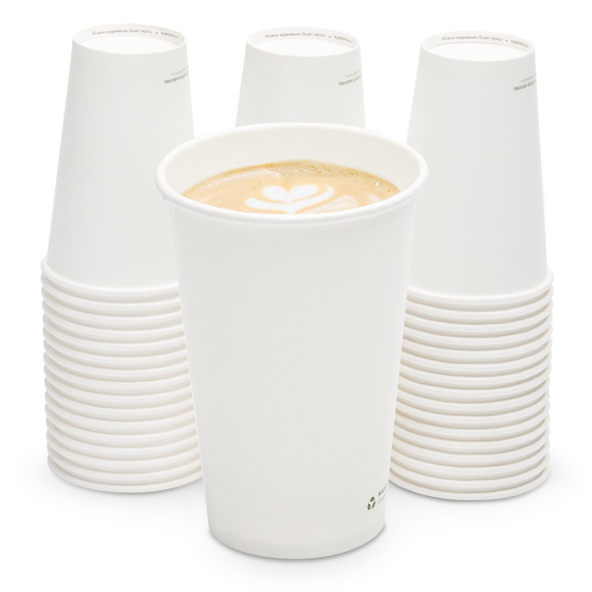 BIOZOYG 100 Stück Kompostierbare Einwegbecher 250ml / 10oz