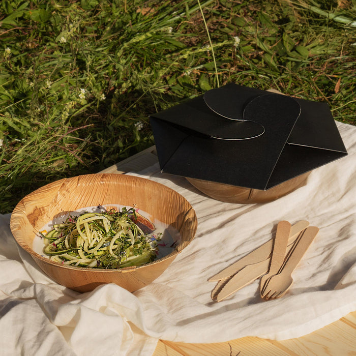 Nachhaltige Take-Away Bowl, aus Palmblatt, LEEF, 900 ml, 25 x 22 x 6,5 cm