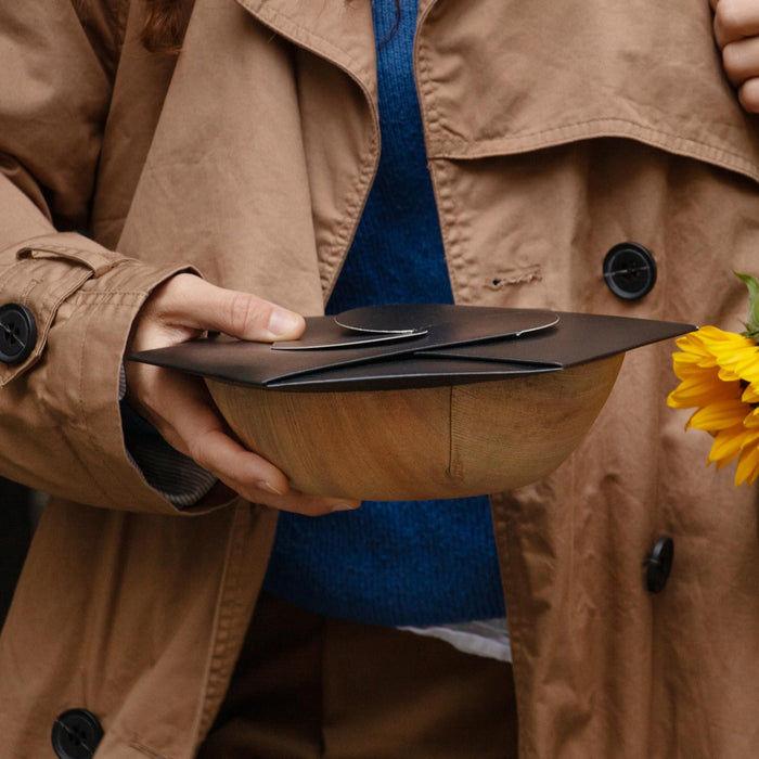 Nachhaltige Take-Away Bowl, aus Palmblatt, LEEF, 900 ml, 25 x 22 x 6,5 cm