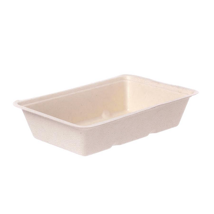 Snackschale A14  ungeteilt 16,2x10,8x3,6cm Bagasse