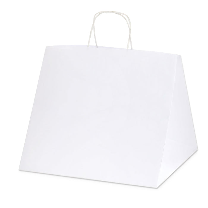 Papiertragetasche mit Papierkordel - 48 x 17 x 45 cm - weiß