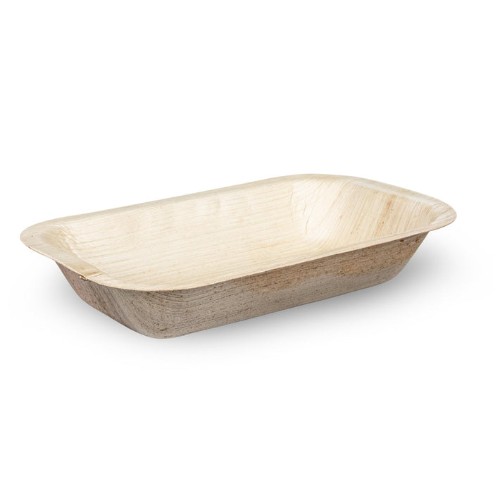Schale aus Palmblatt, beige, 600 ml, rechteckig, 24 x 15 x 4 cm