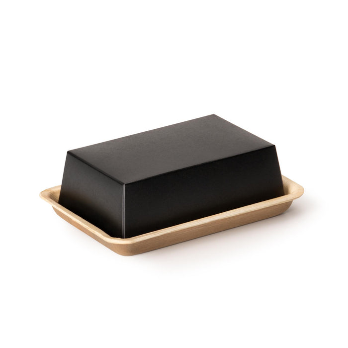 Bio Sushi Take-Away Box, aus Palmblatt mit Papierdeckel, LEEF, 17 x 12 x 5 cm