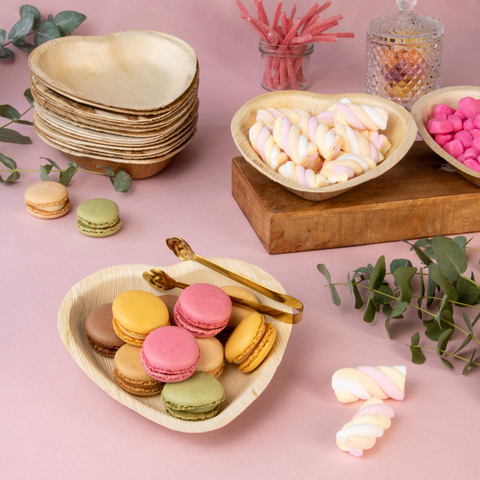 Bol feuille de palmier en forme de coeur 15 x 16,5 cm