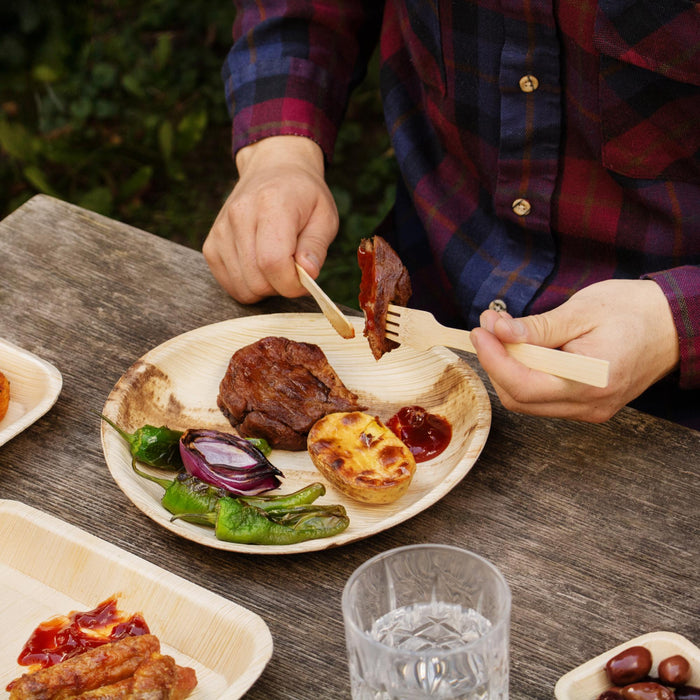 Assiette en palmier ronde Ø 23 cm
