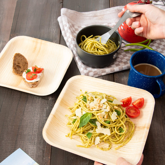 Palmblatt-Teller, quadratisch, 18 x 18 cm