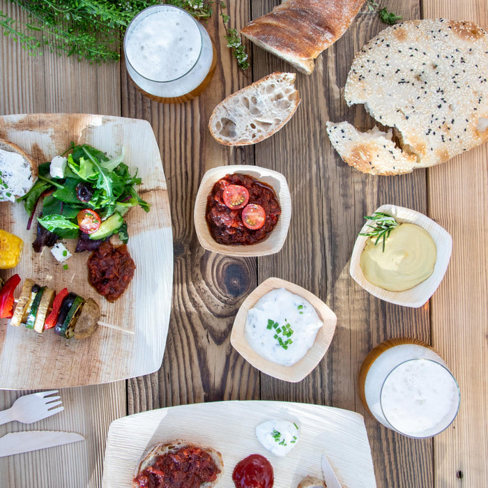 Palmblatt-Schale, 75 ml, quadratisch, 9 x 9 x 3 cm