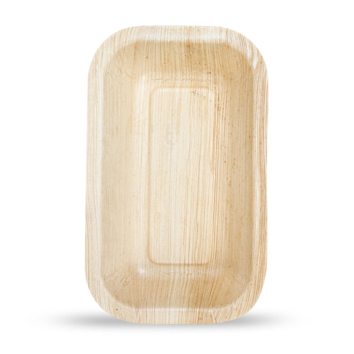 Palmblatt-Schale, 600 ml, rechteckig, versiegelbar, 24,5 x 15 x 4 cm