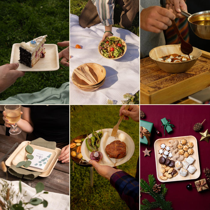 Bol en feuille de palmier, 400 ml, rectangulaire, 23 x 16 x 2,5 cm