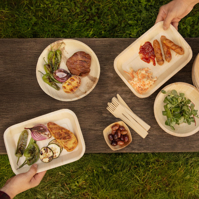 Bol en feuille de palmier, 400 ml, rectangulaire, 23 x 16 x 2,5 cm