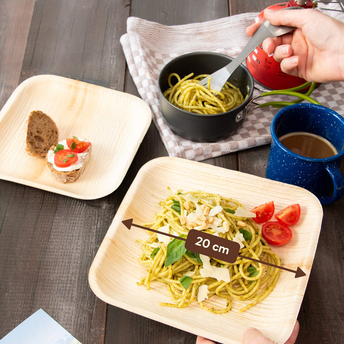 Palmblatt-Teller, quadratisch, 20 x 20 cm