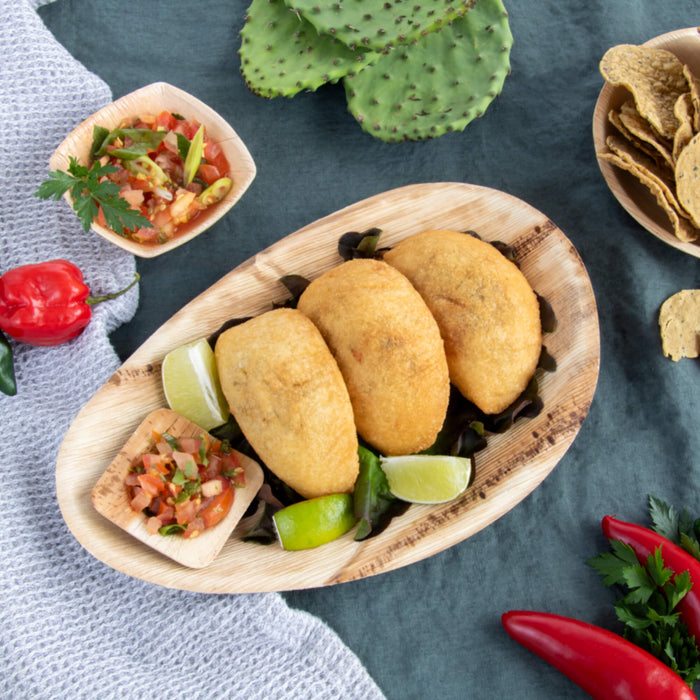 Palmblatt-Schale, 400 ml, eierförmig, 27 x 17 x 2,5 cm