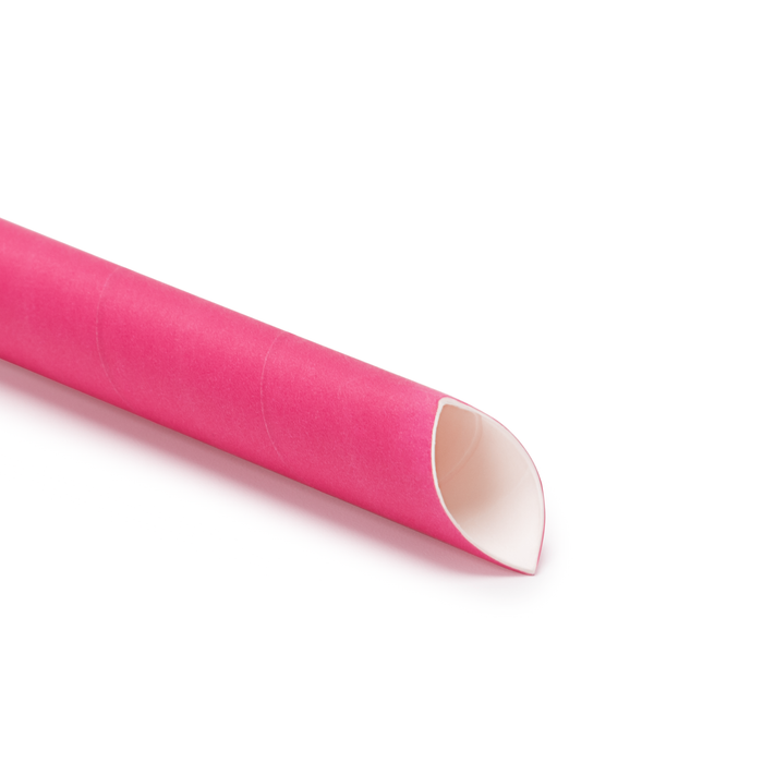 Paper straws for bubble tea, colorful, bevel-cut, Ø 1.2 x 24.5 cm