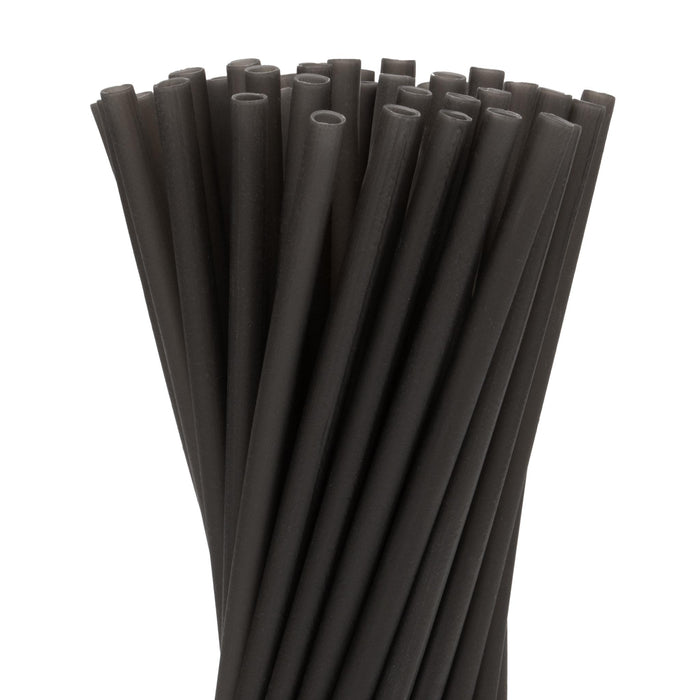 Pailles de riz comestibles, noires, Ø 8 mm x 25 cm