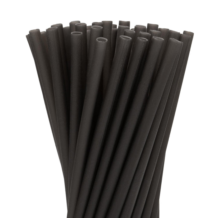 Essbare Reisstrohhalme, schwarz, Ø 8 mm x 25 cm