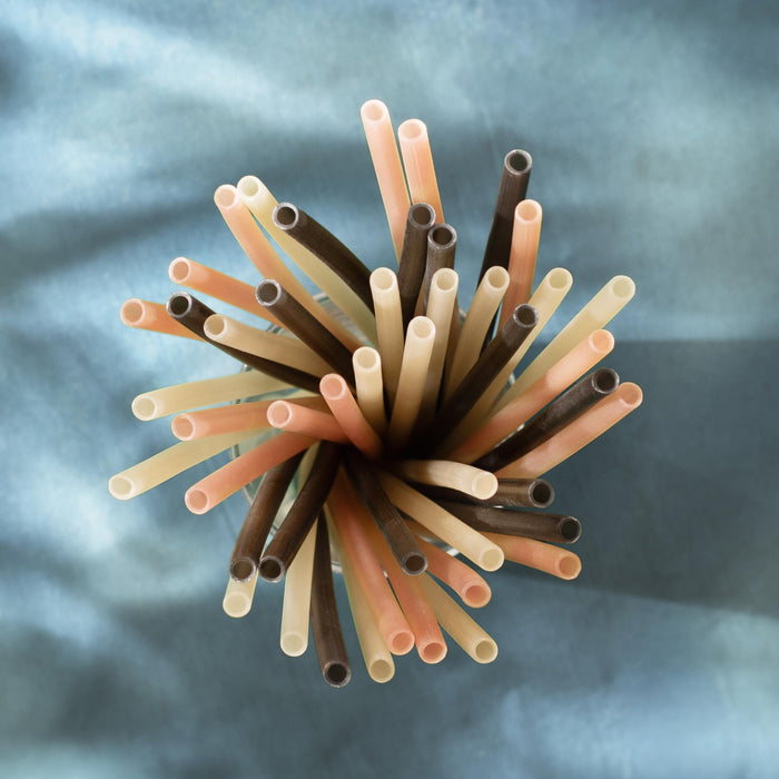 Essbare Reisstrohhalme, schwarz, Ø 8 mm x 25 cm