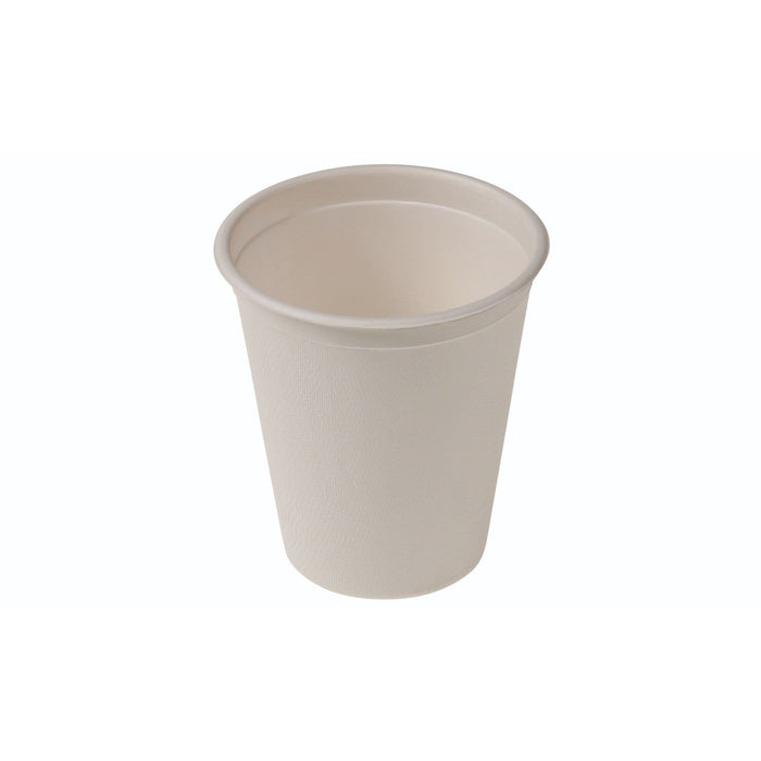 Sugar cane mug white - 260ml - Ø80mm bagasse