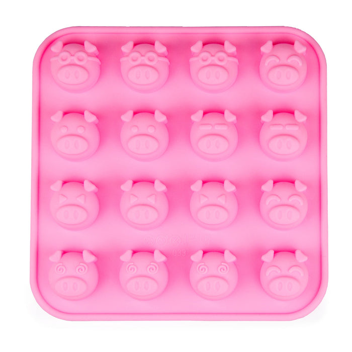 Silicone mold piggy - pink 17x17x2cm