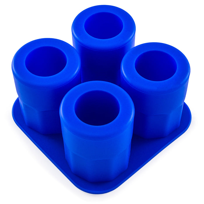 Silikonform Shotgläser - blau 12x12x7cm - Silikon Form Backen, Seife & mehr - Backform