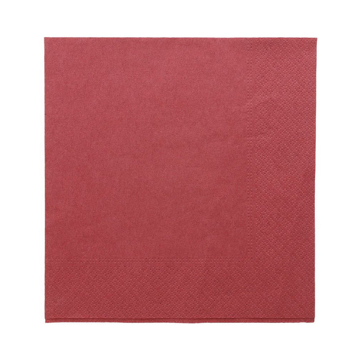 Papier Servietten - quadratisch bordeaux 33 cm 2 lagig 1/4-Falz