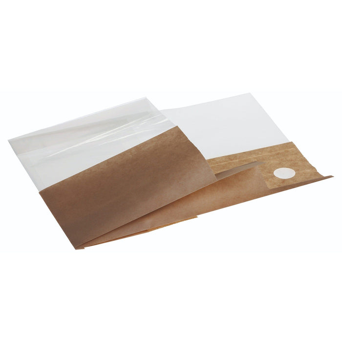 Snack bags 18x7/5x13cm+10cm, half paper, half foil