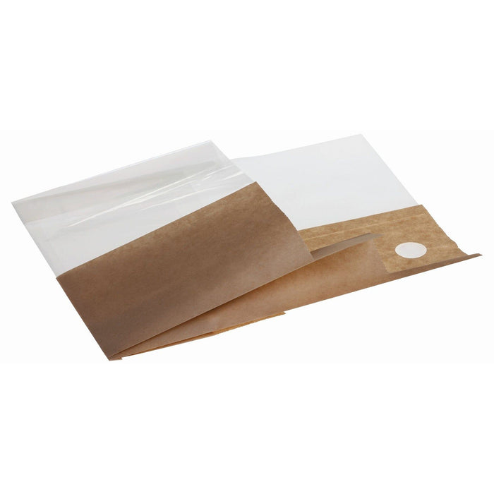 Snack bags 15x6.5/6x13cm+10cm, half paper, half foil