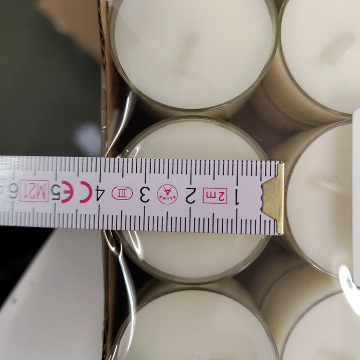 Luzes de chá sem alumínio, sustentáveis, feitas de cera de colza branca, Ø 3,8 cm