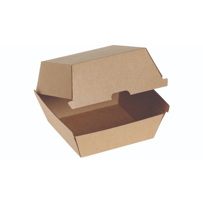 Hamburger box Kraft brown - 105x102x80mm