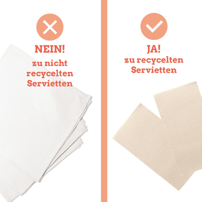 Paper napkins - rectangular brown 20 x 10 cm 2-ply 1/8 fold