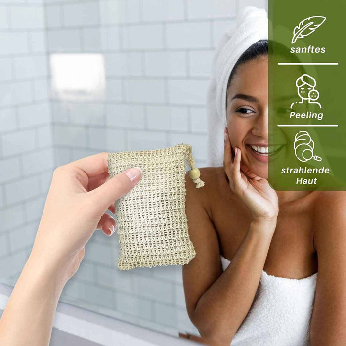 Sisal soap bag - green