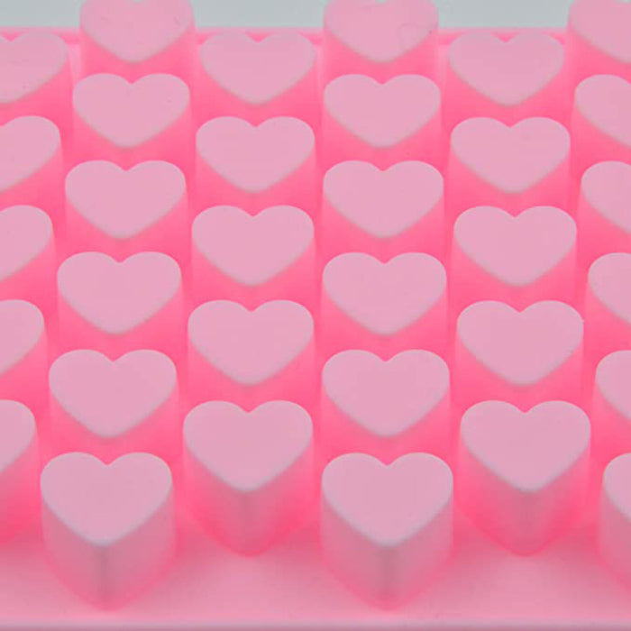 Silicone mold hearts - pink 18x10.5x1cm