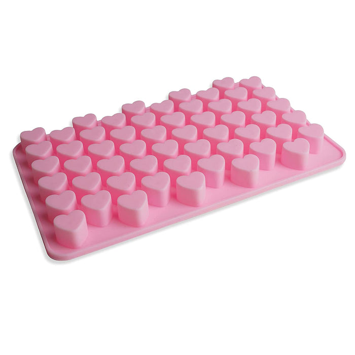 Silicone mold hearts - pink 18x10.5x1cm